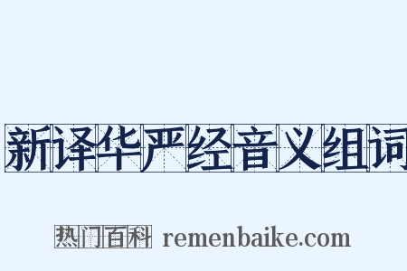 新译华严经音义组词是什么意思的图片